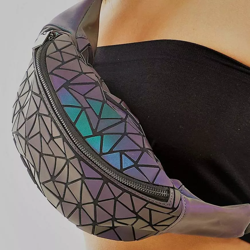 Adult Iridescent Fanny Pack - Festival 4 Adult Iridescent Fanny Pack - Festival - Image 2