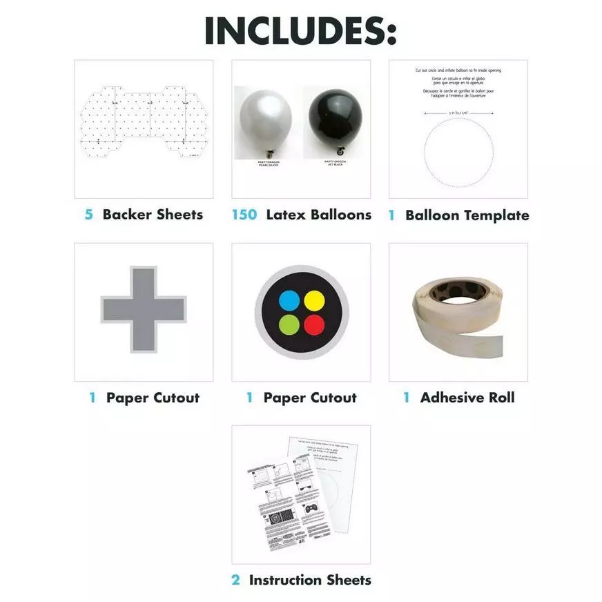 Air-Filled Game Controller Sculpted Balloon Backdrop Kit 4 Air-Filled Game Controller Sculpted Balloon Backdrop Kit - Image 2