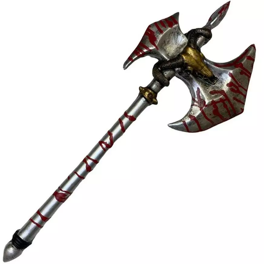 Bloody Silver Battle Axe, 31.5in - High-Density Foam Prop 3 Bloody Silver Battle Axe, 31.5in - High-Density Foam Prop