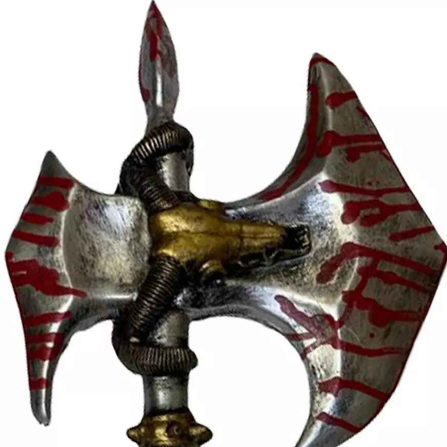 Bloody Silver Battle Axe, 31.5in - High-Density Foam Prop 4 Bloody Silver Battle Axe, 31.5in - High-Density Foam Prop - Image 2