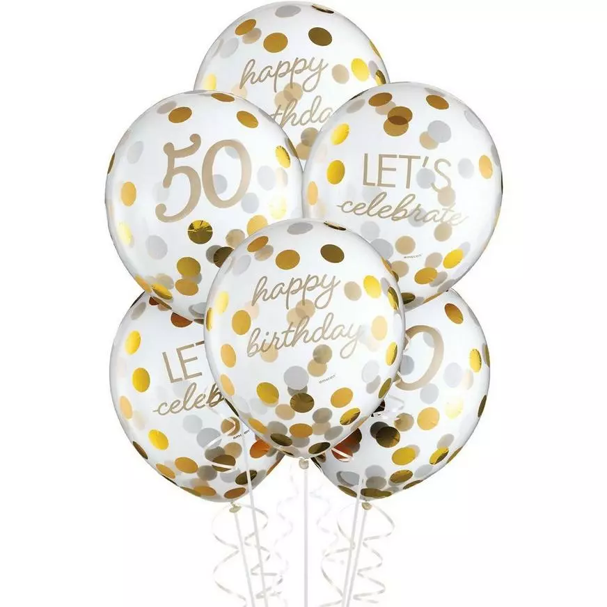 Golden Age 50th Birthday Balloon Bouquet 4 Golden Age 50th Birthday Balloon Bouquet - Image 2