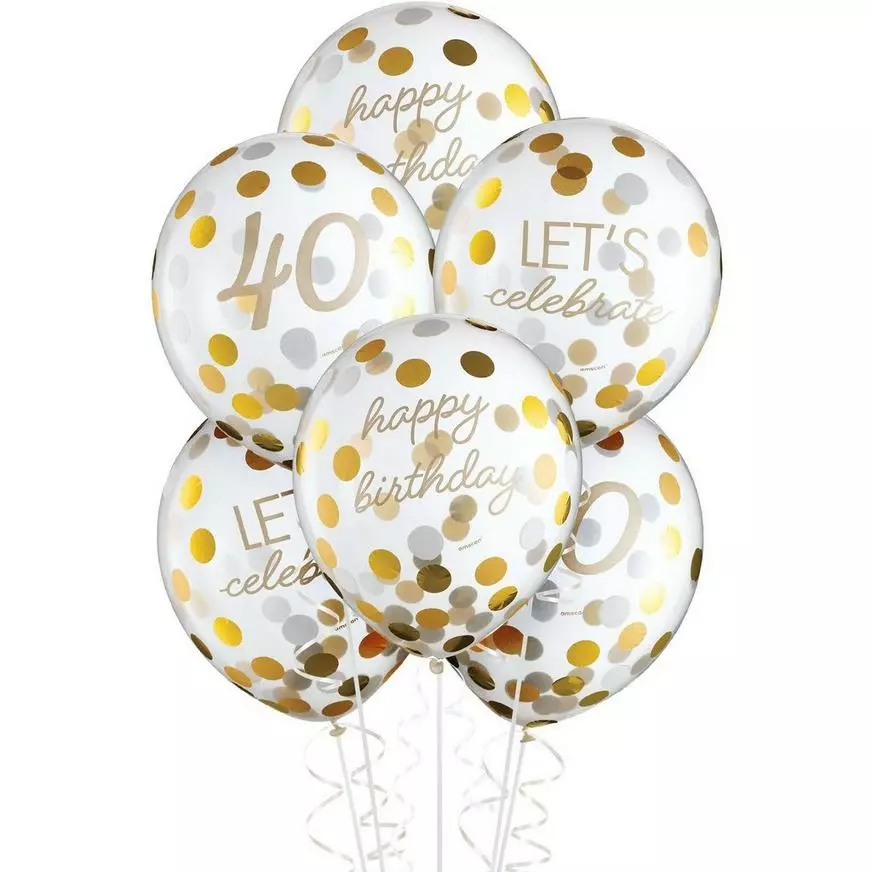 Golden Age 40th Birthday Balloon Bouquet 4 Golden Age 40th Birthday Balloon Bouquet - Image 2