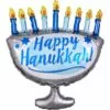 Hanukkah Menorah Foil Balloon, 26in X 29in 2 Hanukkah Menorah Foil Balloon, 26in X 29in -Amscan Shop 948895