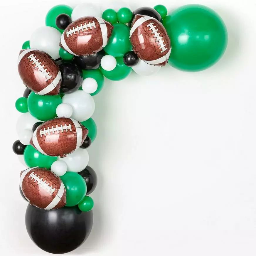 Air-Filled Football Balloon Garland Kit 3 Air-Filled Football Balloon Garland Kit