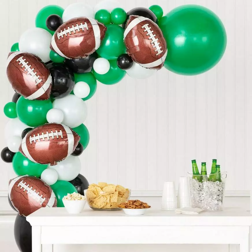 Air-Filled Football Balloon Garland Kit 4 Air-Filled Football Balloon Garland Kit - Image 2
