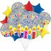 Prismatic Candles & Stars Birthday Foil Balloon Bouquet, 11pc 1 Prismatic Candles & Stars Birthday Foil Balloon Bouquet, 11pc -Amscan Shop 951600