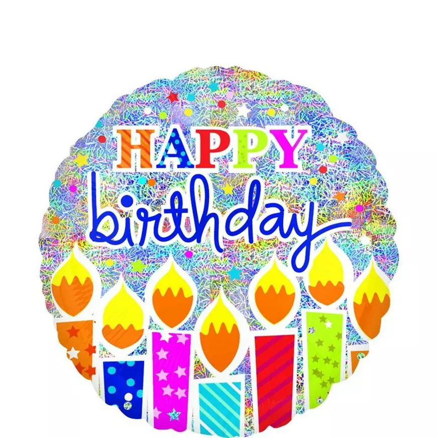 Prismatic Candles & Stars Birthday Foil Balloon Bouquet, 11pc 7 Prismatic Candles & Stars Birthday Foil Balloon Bouquet, 11pc - Image 5