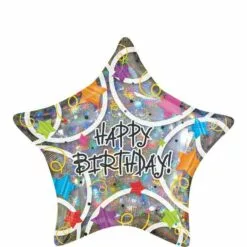 Prismatic & Multicolor Stars Birthday Foil Balloon Bouquet, 12pc -Amscan Shop 951601 05