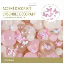 Iridescent Pink Butterfly Accent Décor Kit, 12pc -Amscan Shop 954488 03