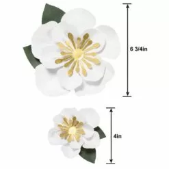 White Flower Accent Décor Kit, 12pc 8 White Flower Accent Décor Kit, 12pc -Amscan Shop 954492 02