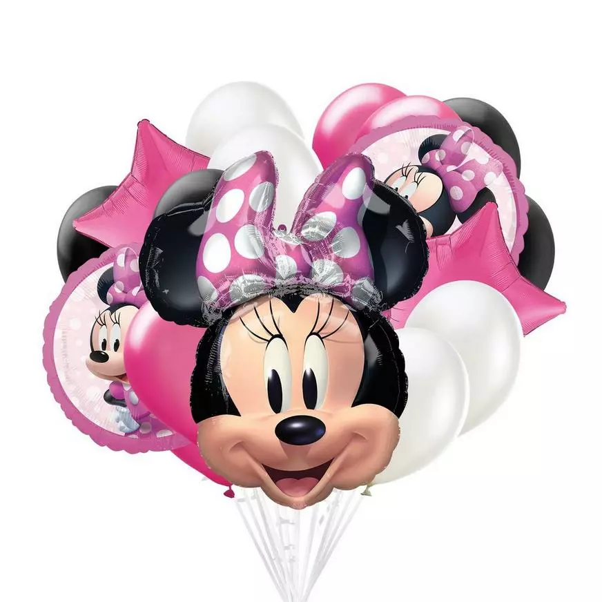 Minnie Mouse Forever Balloon Bouquet, 17pc 3 Minnie Mouse Forever Balloon Bouquet, 17pc