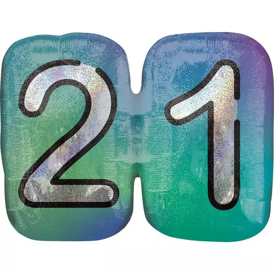 Finally 21 Birthday Balloon Bouquet, 8pc 4 Finally 21 Birthday Balloon Bouquet, 8pc - Image 2