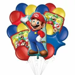 Super Mario Deluxe Balloon Bouquet, 17pc