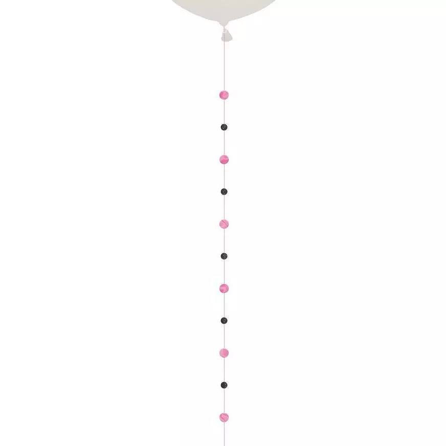 Black & Pink Circles Balloon Tail 3 Black & Pink Circles Balloon Tail
