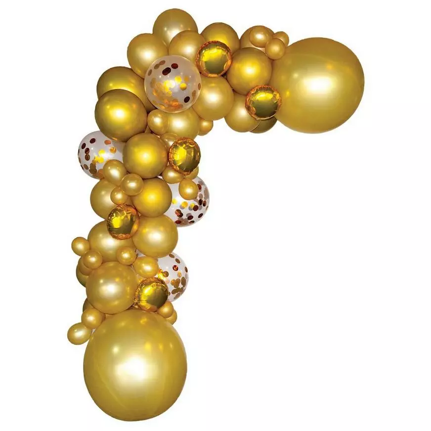 Air-Filled Gold Balloon Garland Kit 4 Air-Filled Gold Balloon Garland Kit - Image 2
