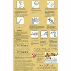Air-Filled Gold Balloon Garland Kit 8 Air-Filled Gold Balloon Garland Kit -Amscan Shop C885689 gold 02