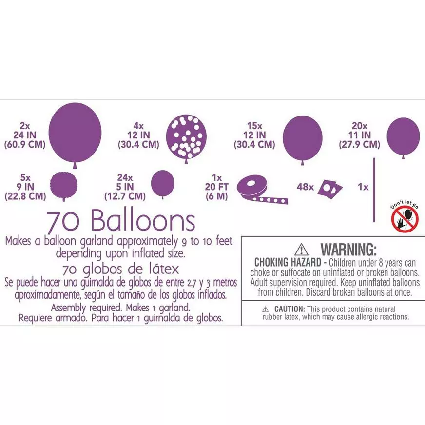 Air-Filled Gold Balloon Garland Kit 6 Air-Filled Gold Balloon Garland Kit - Image 4