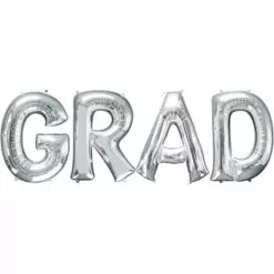 Silver Grad Balloon Phrase, 34in Letters