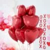 Red Heart Foil Balloon Bouquet, 12pc -Amscan Shop C968840 red