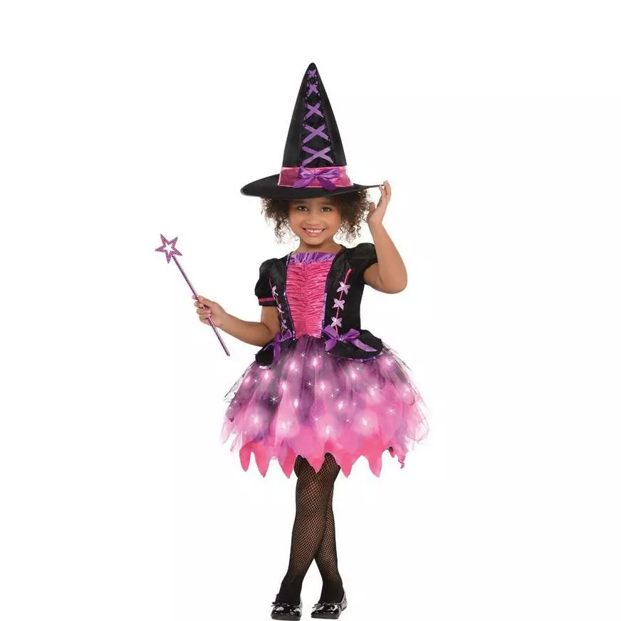 Kids' Light-Up Sparkle Witch Deluxe Costume 3 Kids' Light-Up Sparkle Witch Deluxe Costume
