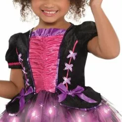 Kids' Light-Up Sparkle Witch Deluxe Costume 10 Kids' Light-Up Sparkle Witch Deluxe Costume -Amscan Shop P590848 02