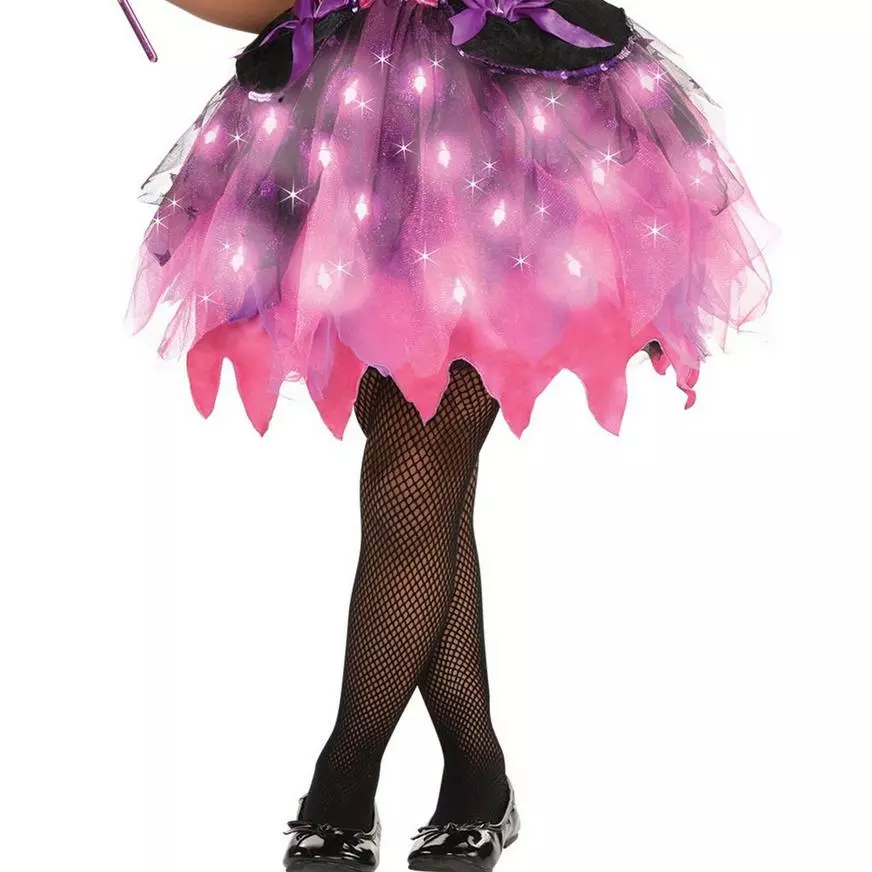Kids' Light-Up Sparkle Witch Deluxe Costume 6 Kids' Light-Up Sparkle Witch Deluxe Costume - Image 4