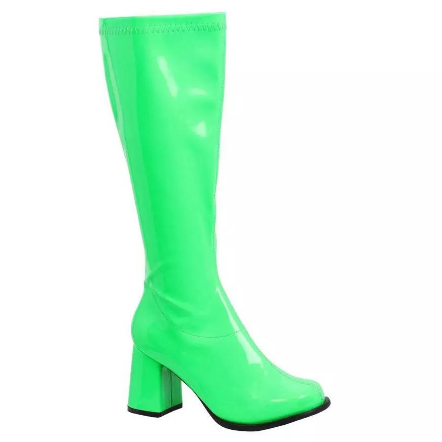 Adult Neon Green Go-Go Boots 3 Adult Neon Green Go-Go Boots