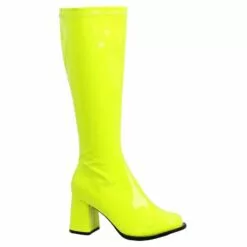 Adult Neon Yellow Go-Go Boots