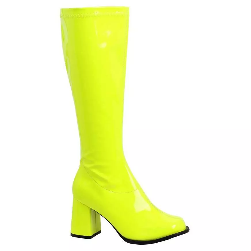 Adult Neon Yellow Go-Go Boots 3 Adult Neon Yellow Go-Go Boots