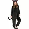 Adult Zipster Black Cat One Piece Costume 1 Adult Zipster Black Cat One Piece Costume -Amscan Shop P628245