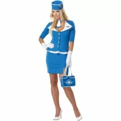 Retro Stewardess Costume For Adults 