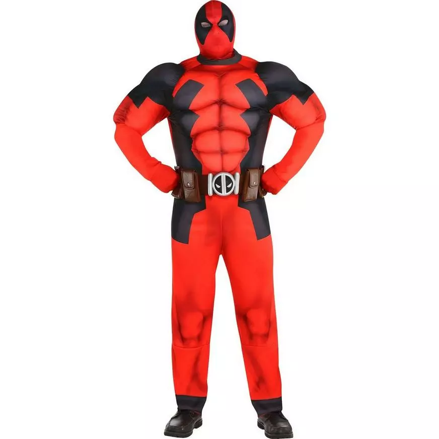 Adult Deadpool Muscle Costume Plus Size 3 Adult Deadpool Muscle Costume Plus Size