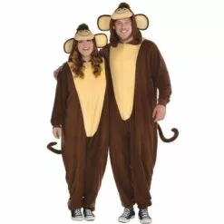 Adult Zipster Monkey One Piece Costume Plus Size