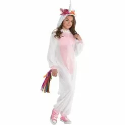 Girls Zipster Unicorn One Piece Costume