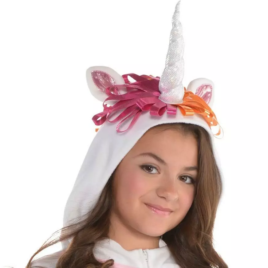 Girls Zipster Unicorn One Piece Costume 4 Girls Zipster Unicorn One Piece Costume - Image 2