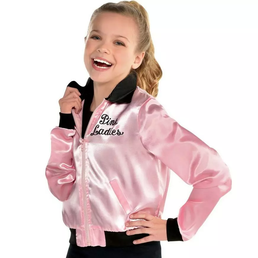 AMSCAN Girls Pink Ladies Jacket - Grease 3 AMSCAN Girls Pink Ladies Jacket - Grease