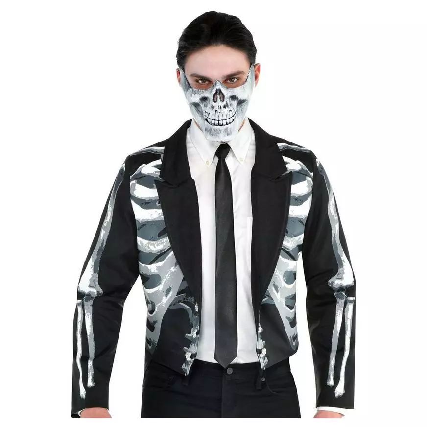 AMSCAN Mens Black & Bone Jacket 3 AMSCAN Mens Black & Bone Jacket