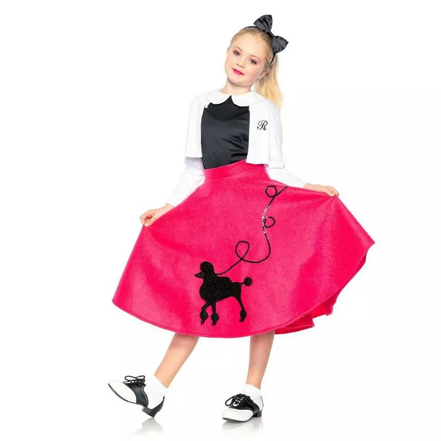 Child Poodle Skirt 50s Costume 3 Child Poodle Skirt 50s Costume