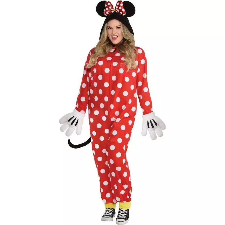 AMSCAN Adult Zipster Red Polka Dot Minnie Mouse One Piece Costume Plus Size - Disney 3 AMSCAN Adult Zipster Red Polka Dot Minnie Mouse One Piece Costume Plus Size - Disney