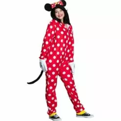 AMSCAN Adult Zipster Red Polka Dot Minnie Mouse One Piece Costume - Disney -Amscan Shop P889512 01