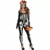Adult La Muerta Day Of The Dead Skeleton Catsuit 1 Adult La Muerta Day Of The Dead Skeleton Catsuit -Amscan Shop P889516