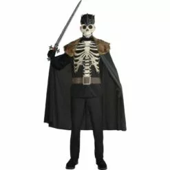 AMSCAN Adult Dark King Skeleton Costume