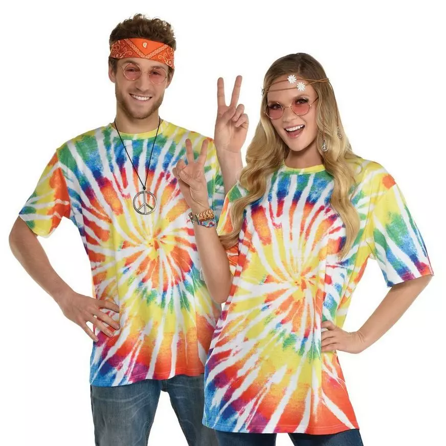 60s Hippy Tie-Dye T-Shirt For Adults 3 60s Hippy Tie-Dye T-Shirt For Adults