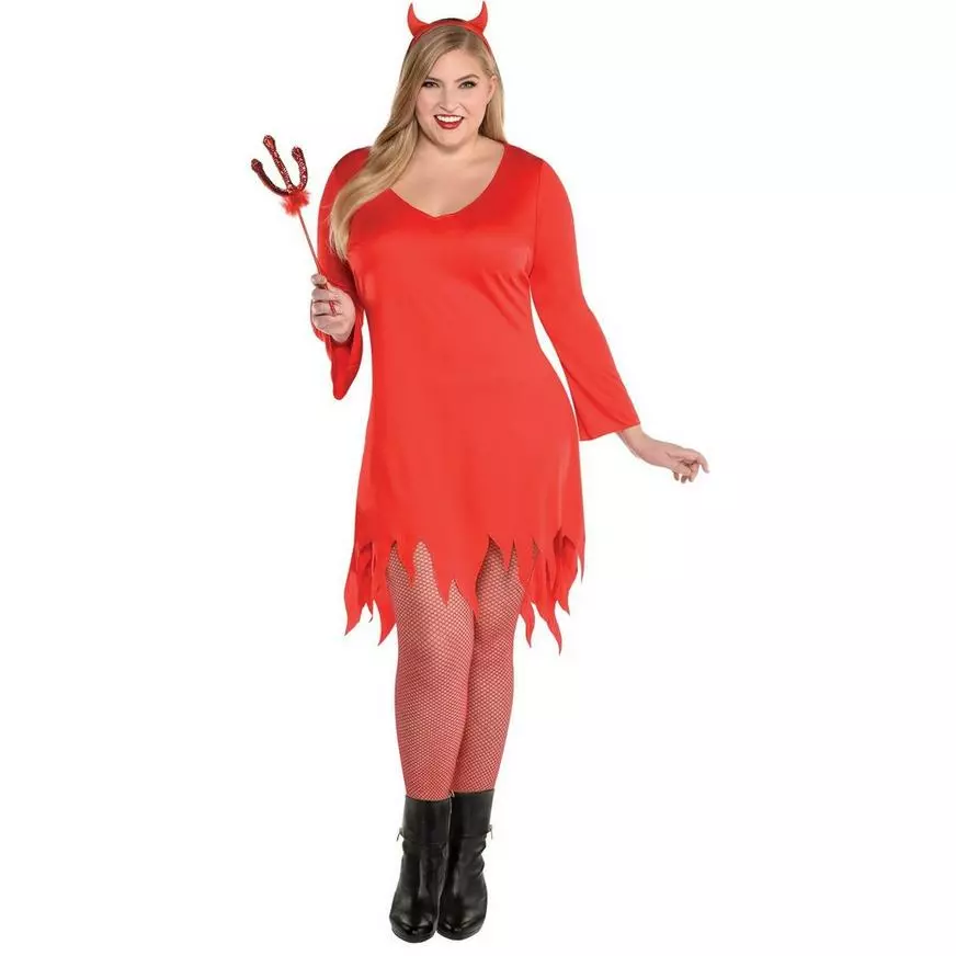 Adult Burnin' Up Devil Costume Plus Size 3 Adult Burnin' Up Devil Costume Plus Size