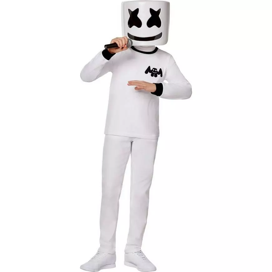 Child Marshmello Costume 3 Child Marshmello Costume