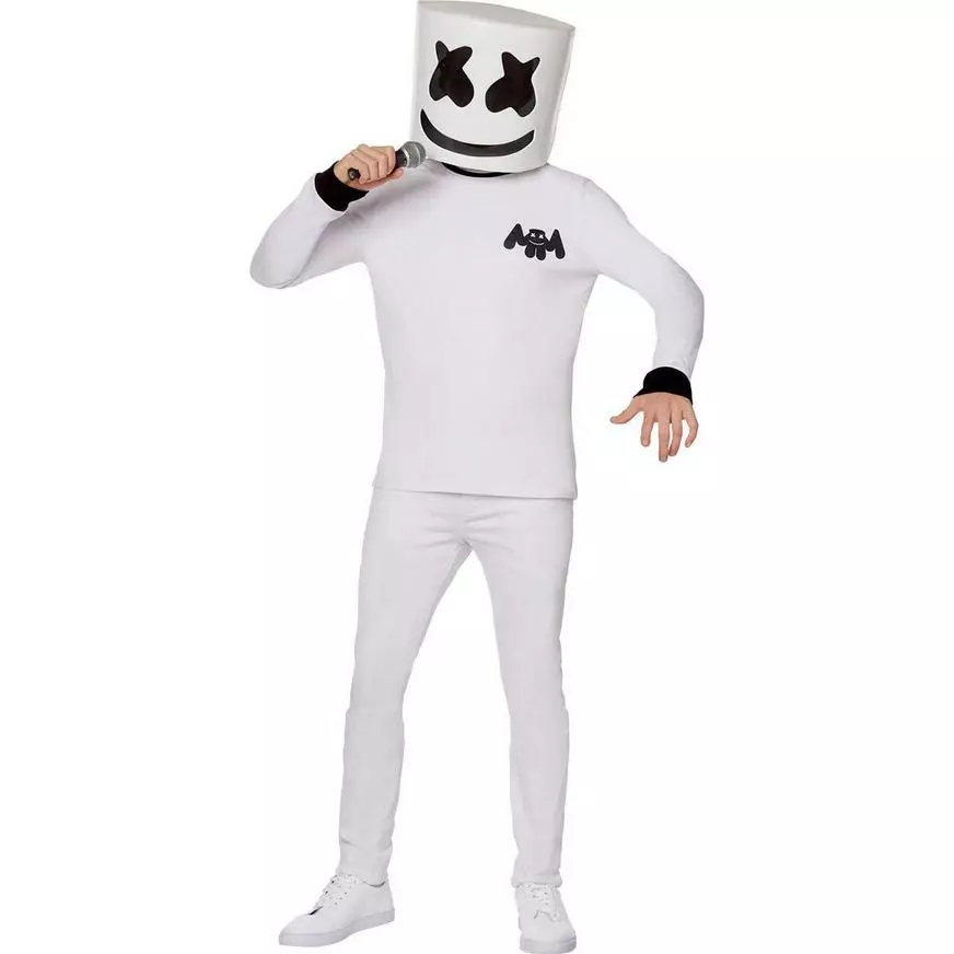 Adult Marshmello Costume 3 Adult Marshmello Costume