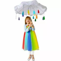 Child Rainbow Rain Cloud Costume Premium