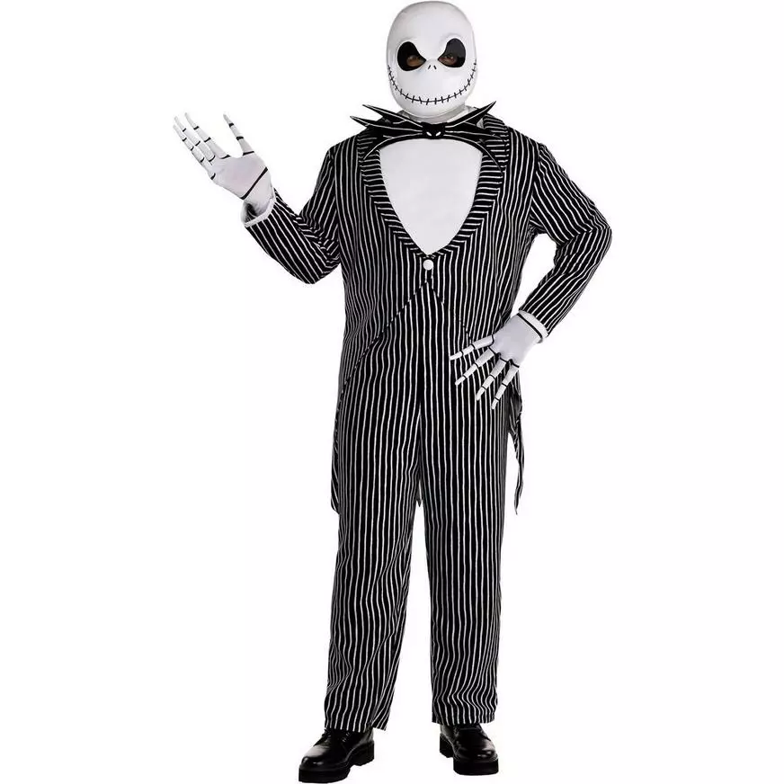 AMSCAN Adult Jack Skellington Plus Size Deluxe Costume - Disney The Nightmare Before Christmas 3 AMSCAN Adult Jack Skellington Plus Size Deluxe Costume - Disney The Nightmare Before Christmas