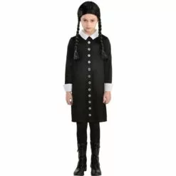 AMSCAN Kids' Wednesday Addams Costume - The Addams Family