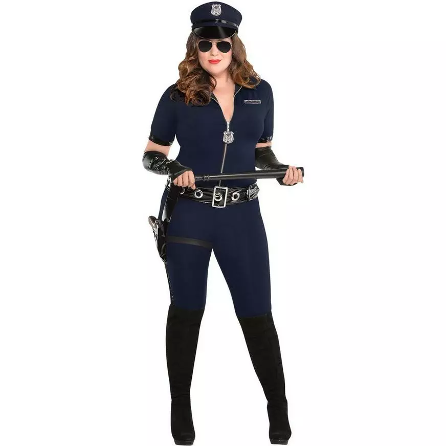 Adult Stop Traffic Sexy Cop Costume - Plus Size 3 Adult Stop Traffic Sexy Cop Costume - Plus Size